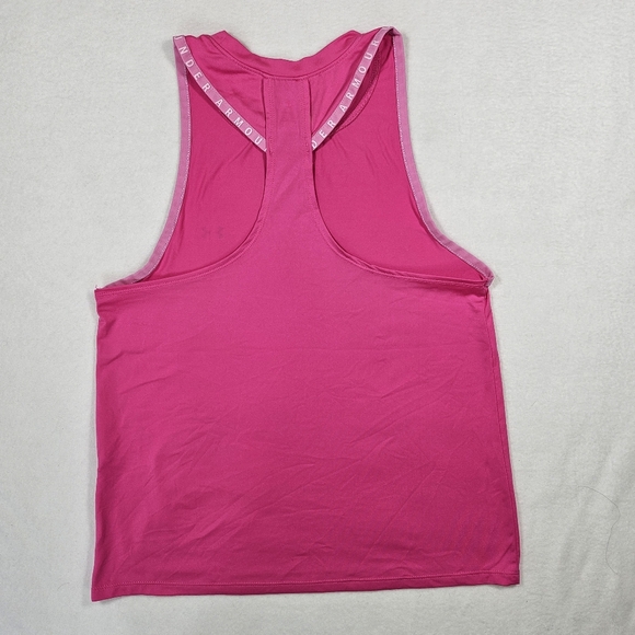 Under Armour Pink Knockout Logo Taped Racerback Tank Top - XS - Picture 5 of 5